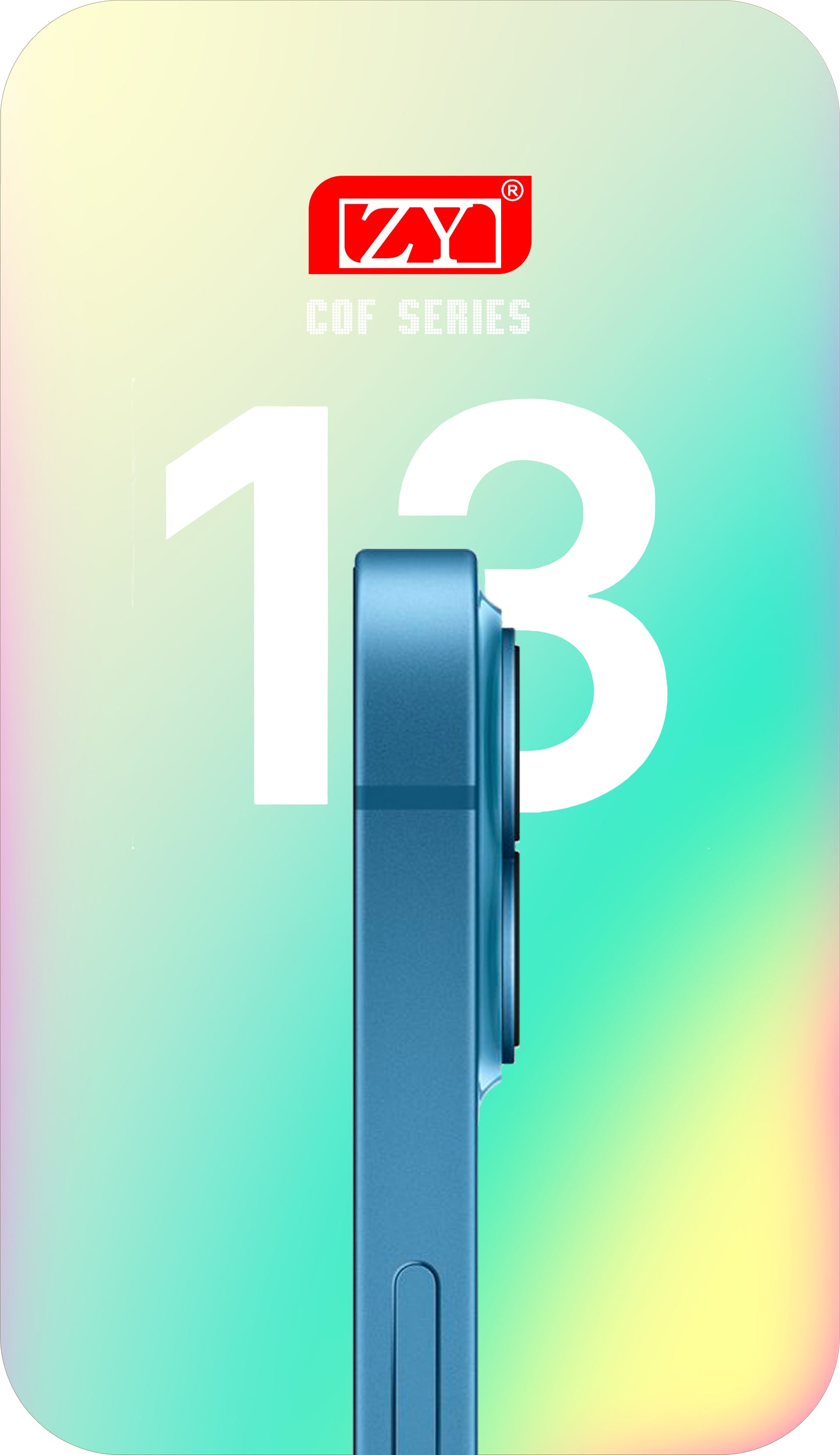 ZY Kosketusnäyttö Apple iPhone 13, kehyksellä, LCD In-Cell IC siirrettävissä, musta