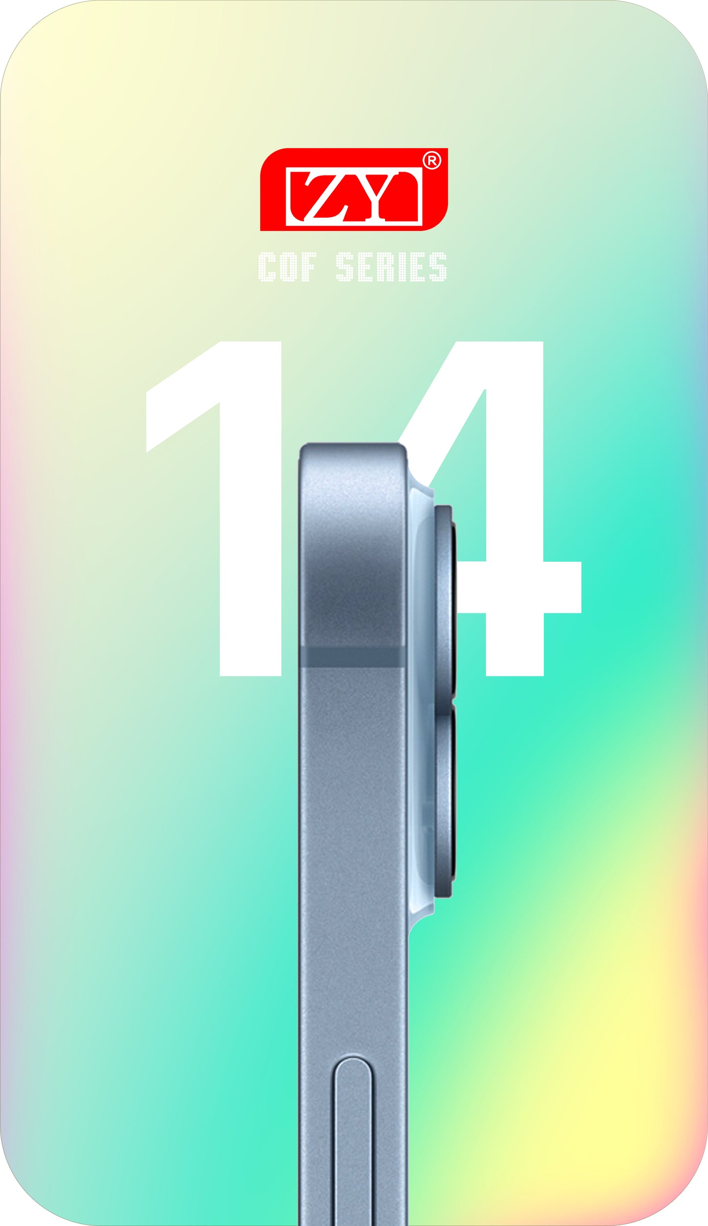 ZY Kosketusnäyttö Apple iPhone 14:lle, kehyksellä, LCD In-Cell IC siirrettävissä, musta