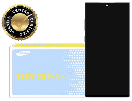 Kosketusnäyttö Samsung Galaxy Note 10+ 5G N976 / Note 10+ N975, kehyksellä, valkoinen, huoltopaketti GH82-20838B