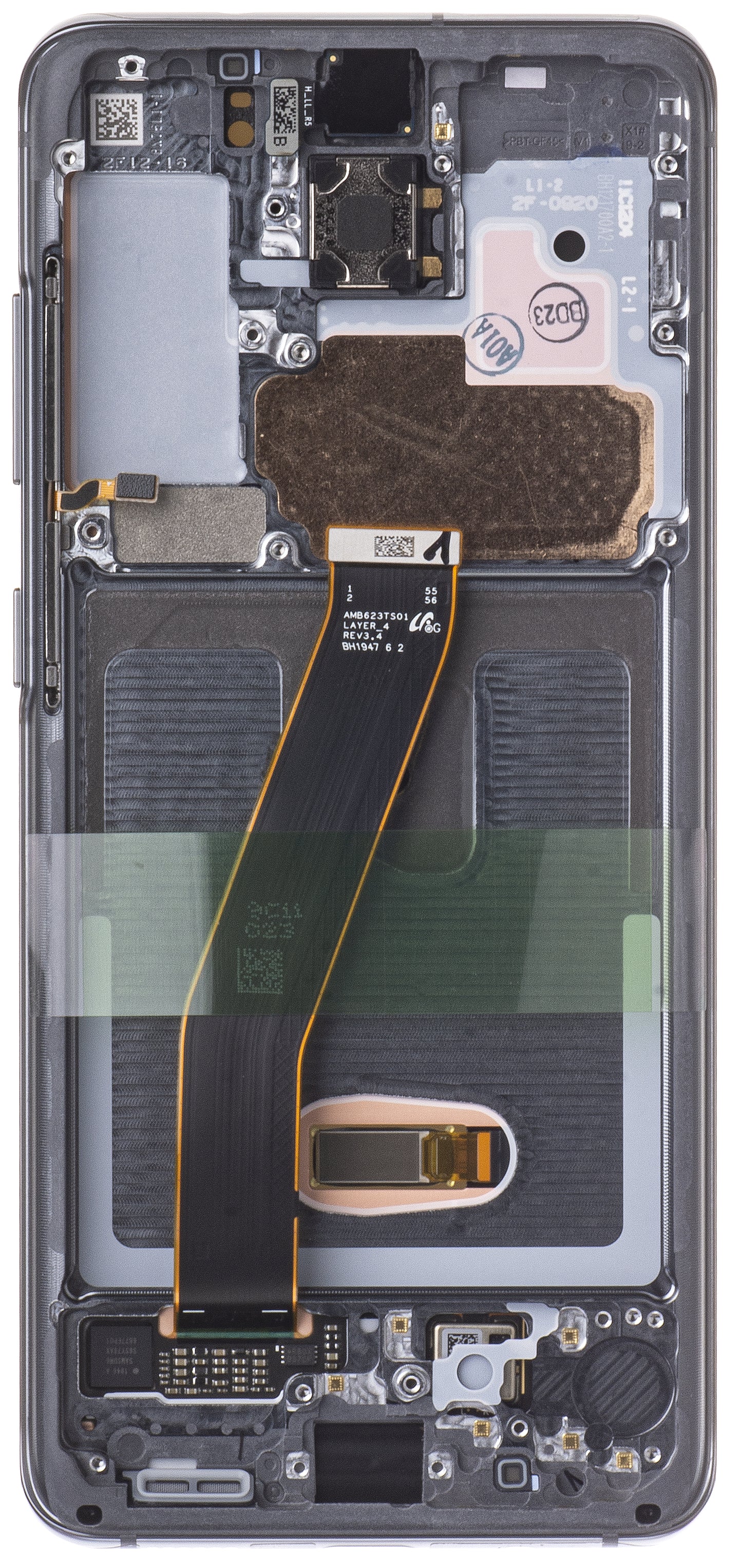 Touchscreen Display Samsung Galaxy Galaxy S20 5G G981 / S20 G980, Framed, Gray, Service Pack GH82-22131A