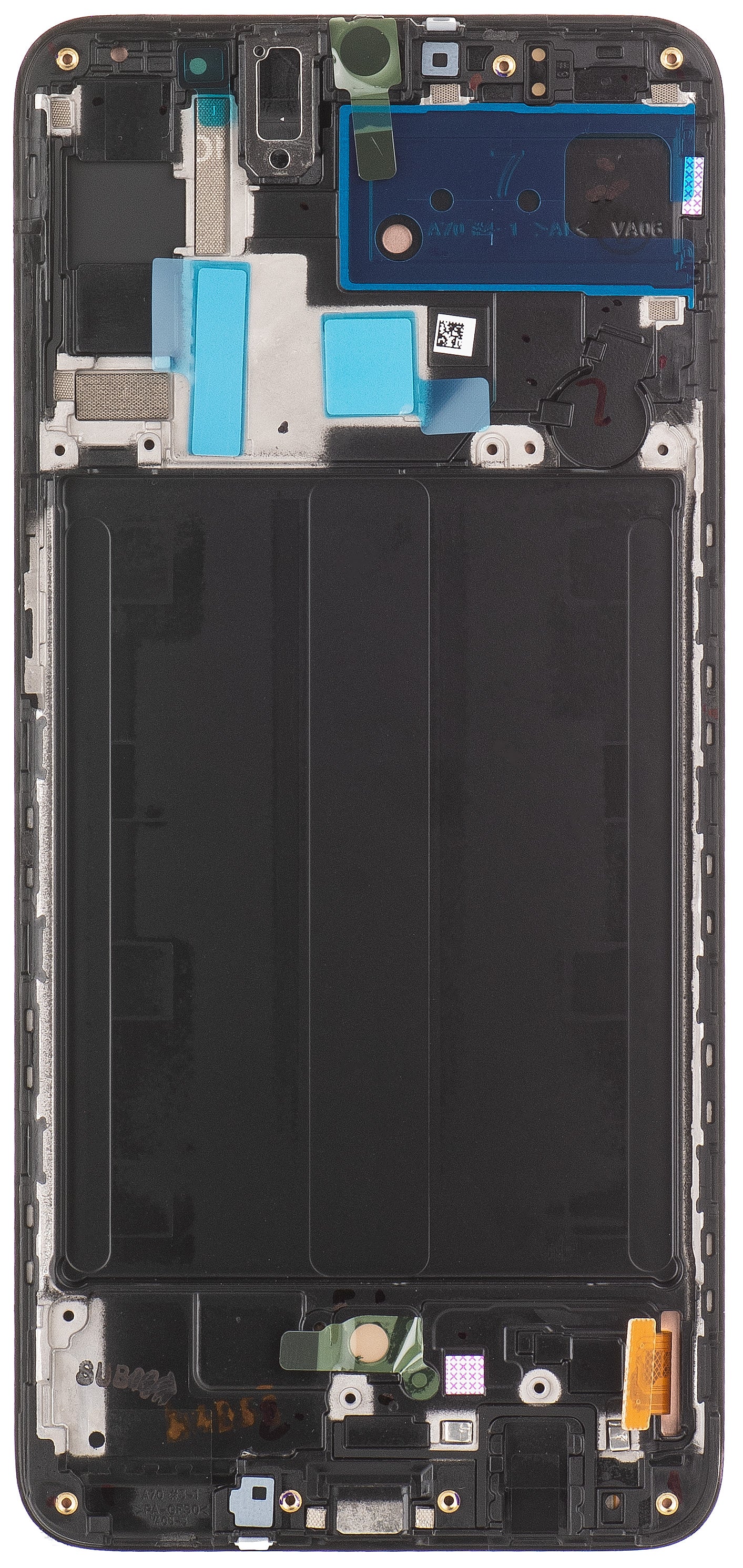 Touchscreen Display Samsung Galaxy A70 A705, with Frame, Black, Service Pack GH82-19747A