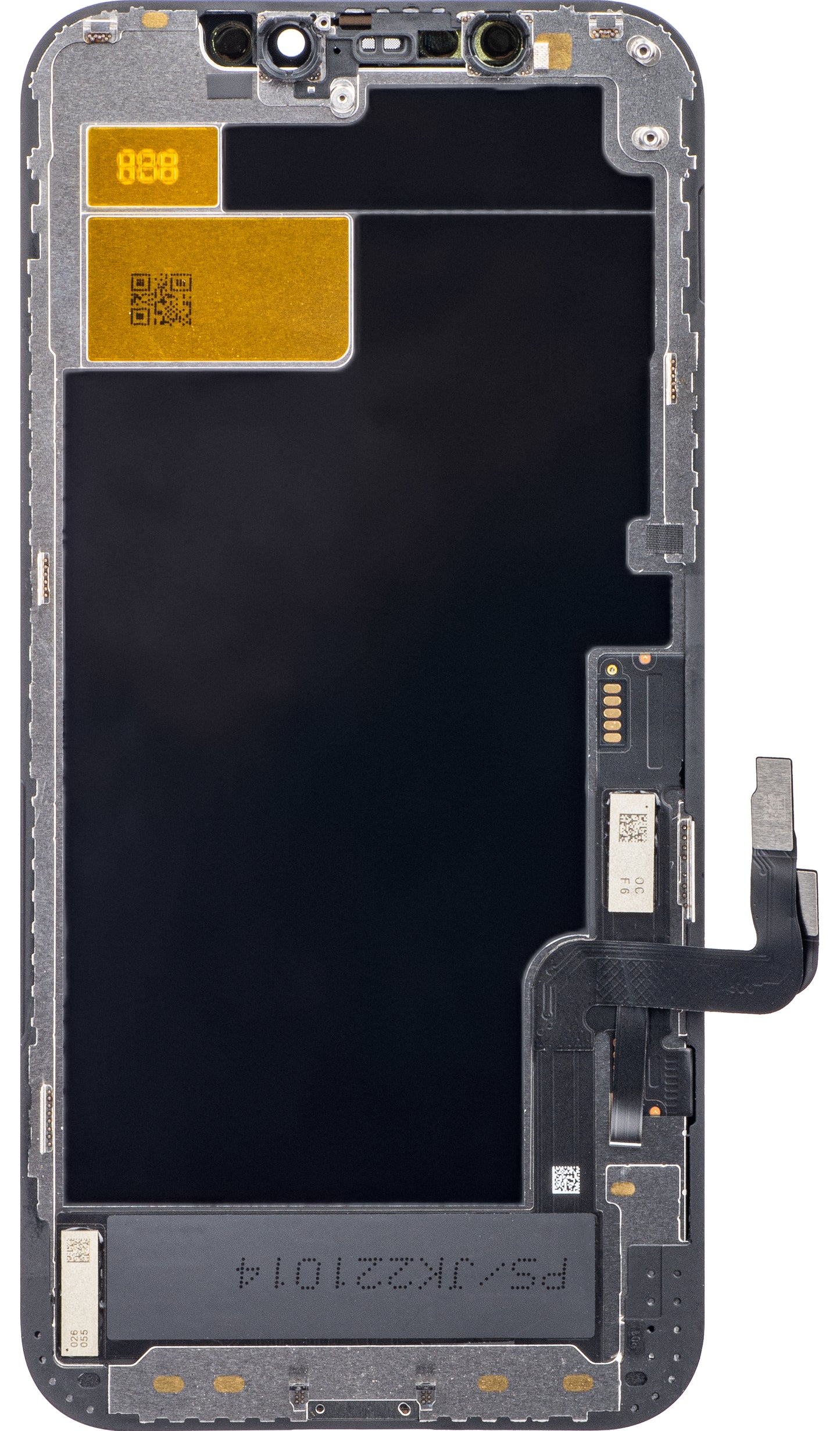 Näyttö JK-kosketusnäytöllä Apple iPhone 12 / 12 Pro:lle, kehyksellä, LCD In-Cell IC Movable -versio, Musta