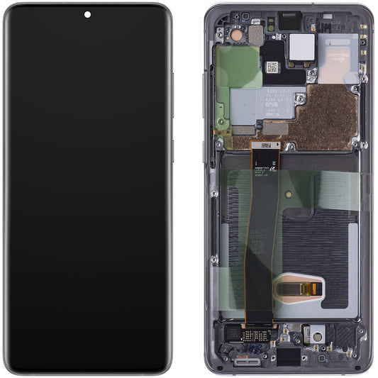 Samsung Galaxy Galaxy S20 Ultra 5G G988 / S20 Ultra G988 kosketusnäyttö, kehyksellä, harmaa, huoltopaketti GH82-26032B