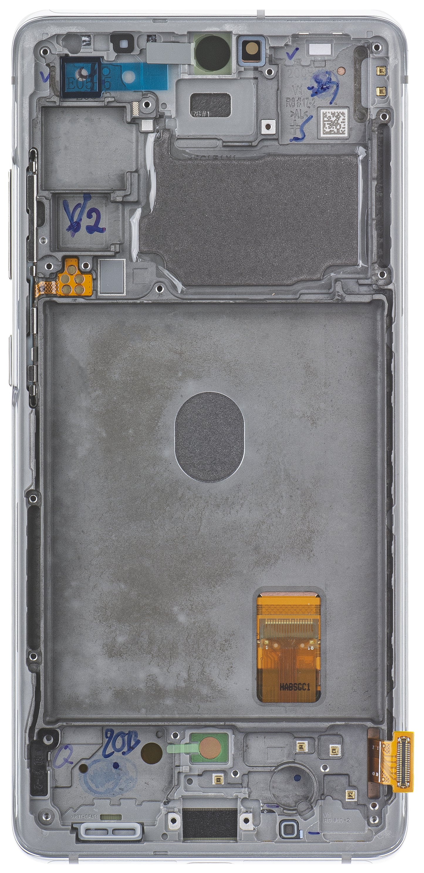 Kosketusnäyttö Samsung Galaxy S20 FE G780, kehyksellä, valkoinen, huoltopaketti GH82-24220B