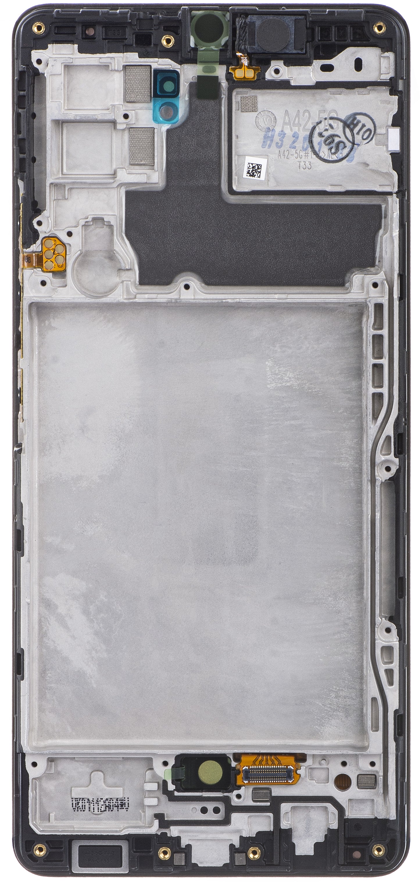 Kosketusnäyttö Samsung Galaxy A42 5G A426, kehyksellä, musta, huoltopaketti GH82-24375A