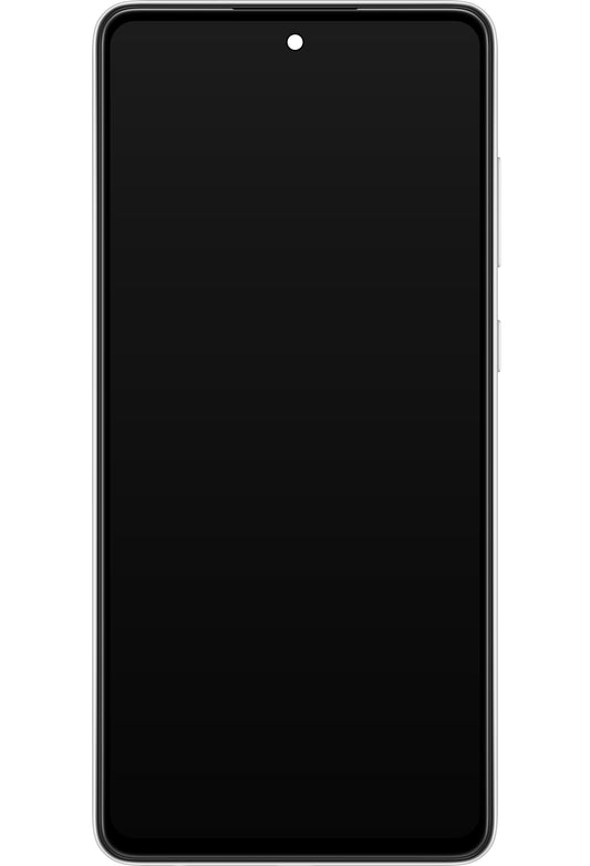 Samsung Galaxy A72 A725 / A72 5G A726 kosketusnäyttö, kehyksellä, valkoinen, huoltopaketti GH82-25460D