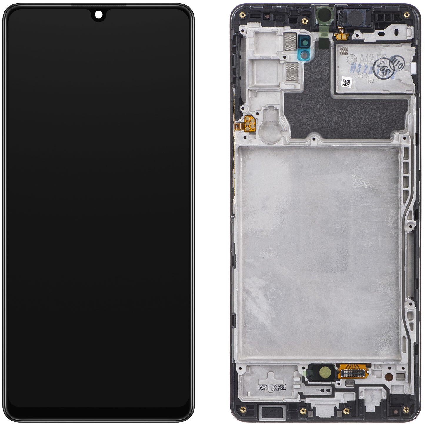 Kosketusnäyttö Samsung Galaxy A42 5G A426, kehyksellä, musta, huoltopaketti GH82-24375A