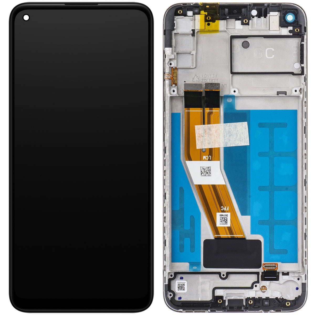 Samsung Galaxy A11 A115 kosketusnäyttö, kehys, musta, Service Pack GH81-18760A
