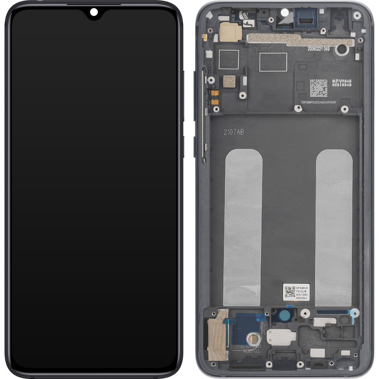 Display Touchscreen Xiaomi Mi 9 Lite, kehyksellä, harmaa, Service Pack 560610118033