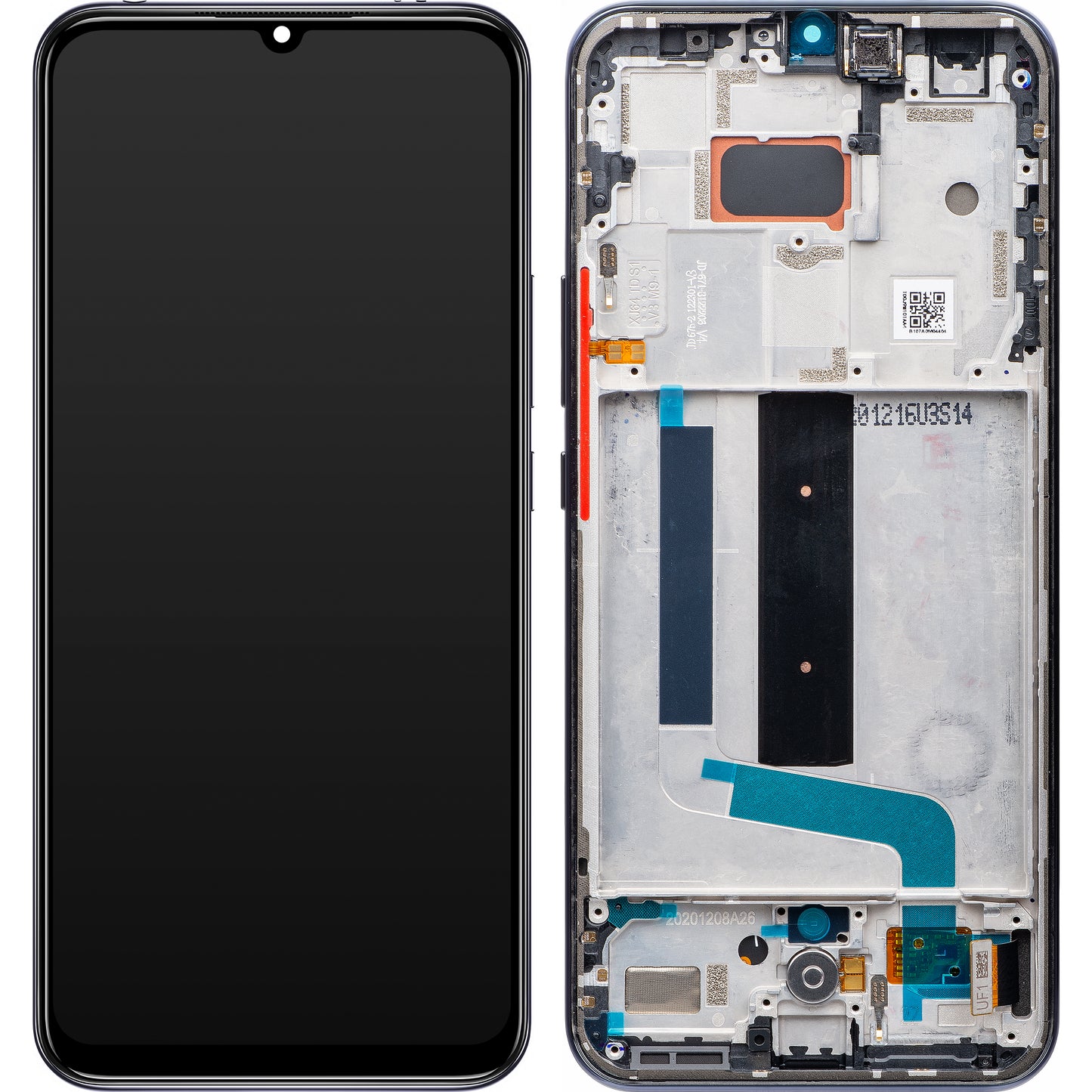 Xiaomi Mi 10 Lite 5G -kosketusnäyttö, kehys, harmaa, huoltopaketti 56000400J900