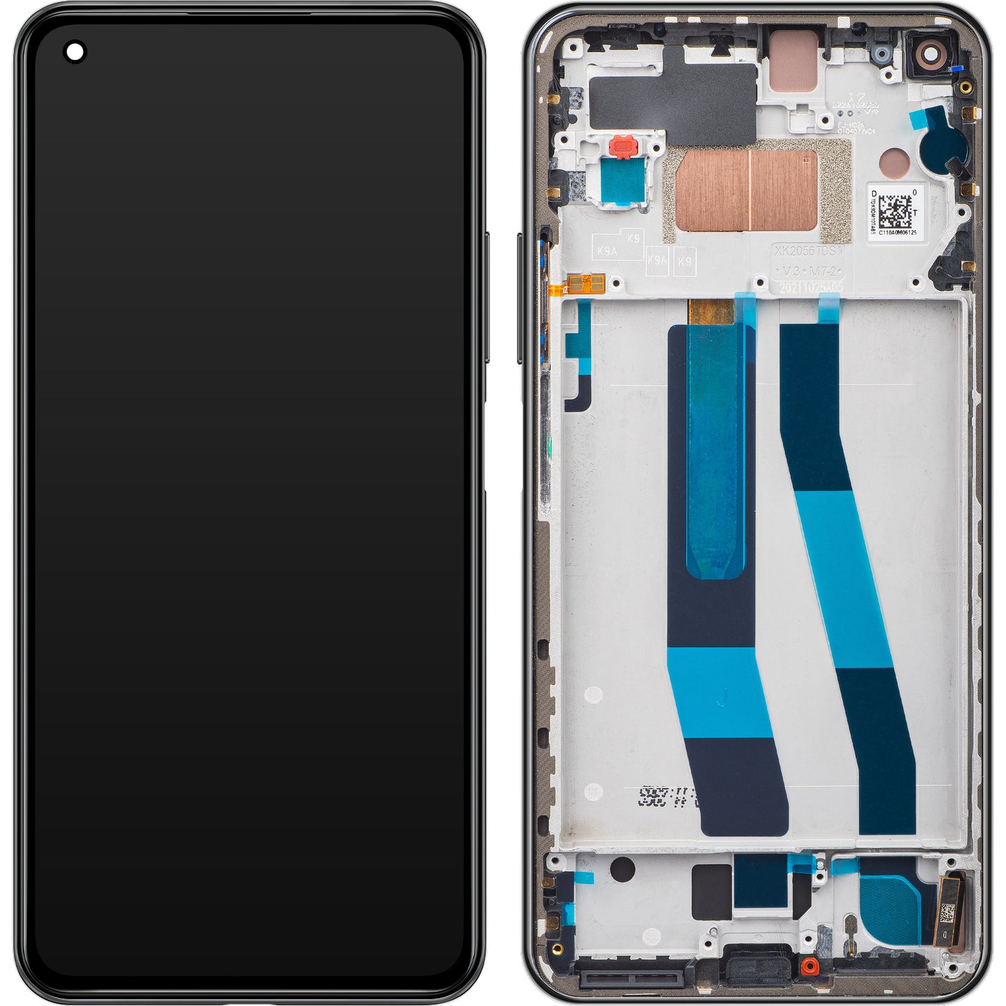 Kosketusnäyttö Xiaomi 11 Lite 5G NE Kosketusnäyttö kehyksellä, tryffelimusta, huoltopaketti 5600030K9D00