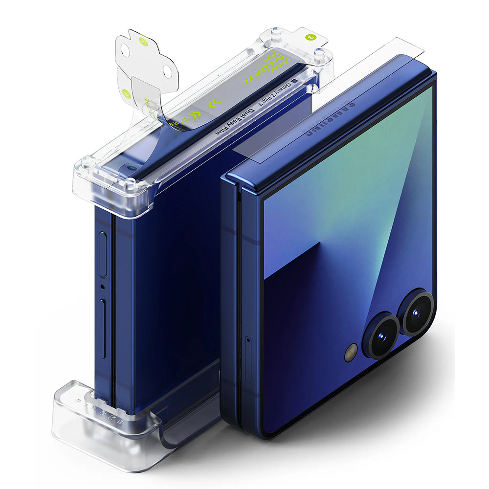 Ringke-saranasuojakalvo Samsung Galaxy Z Flip7 F766:lle, muovia, 2 kappaleen setti
