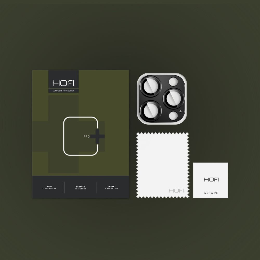 Suojakalvo HOFI Fullcam Apple iPhone 16 Pro Max / 16 Pro -takakameralle, Panssarilasi, Musta