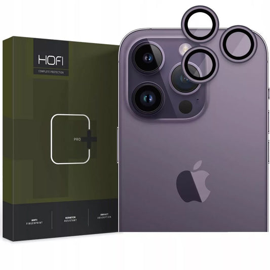 Suojakalvo Tech-Protect CamRing Fit+ Apple iPhone 14 Pro Max / 14 Pro:n takakameralle, Panssarilasi, Violetti