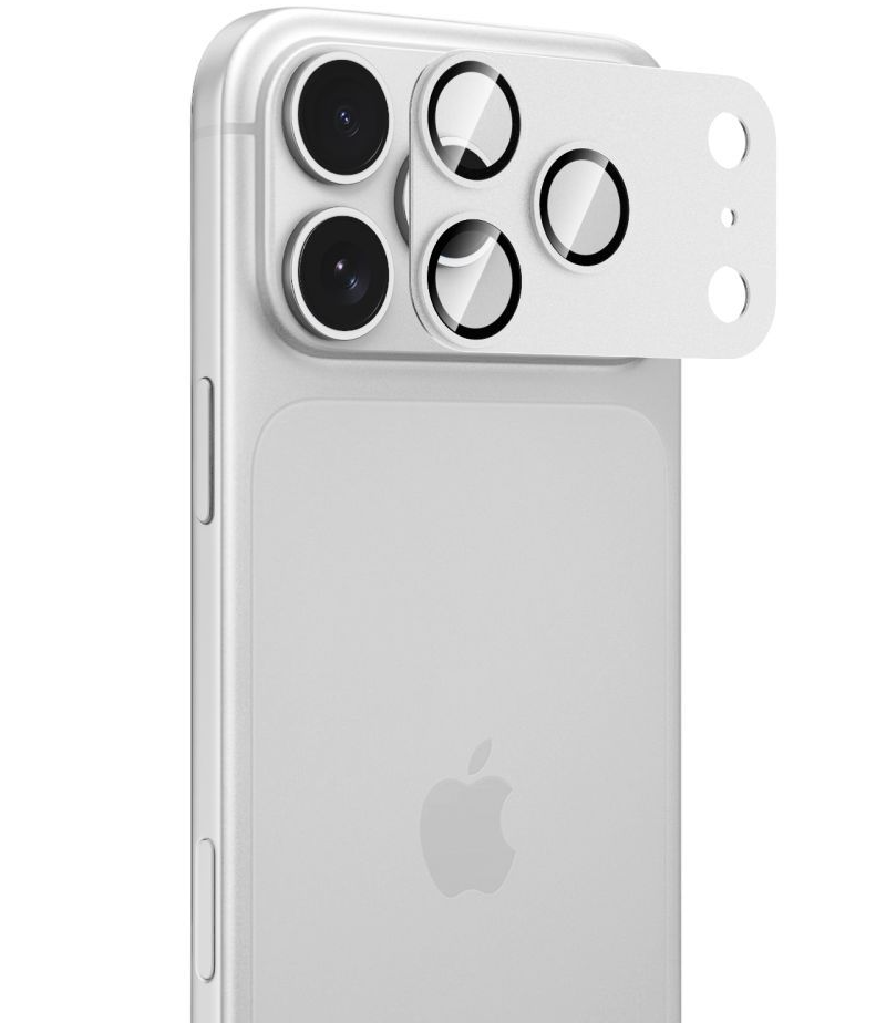 Takakameran suojakalvo Tech-Protect CamFull Fit+ Apple iPhone 18 Pro Maxille, karkaistu lasi, hopea