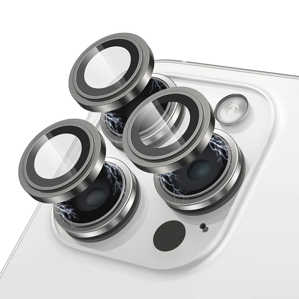 Lito S+ takakameran suojakalvo Apple iPhone 13 Pro Max / 13 Pro -puhelimelle, karkaistu lasi, harmaa