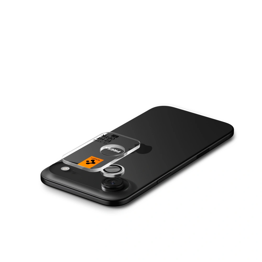 Spigen GlastR EZ FIT Optik Pro takakameran suojakalvo Apple iPhone 17 Air, karkaistu lasi, hopea AGL10132