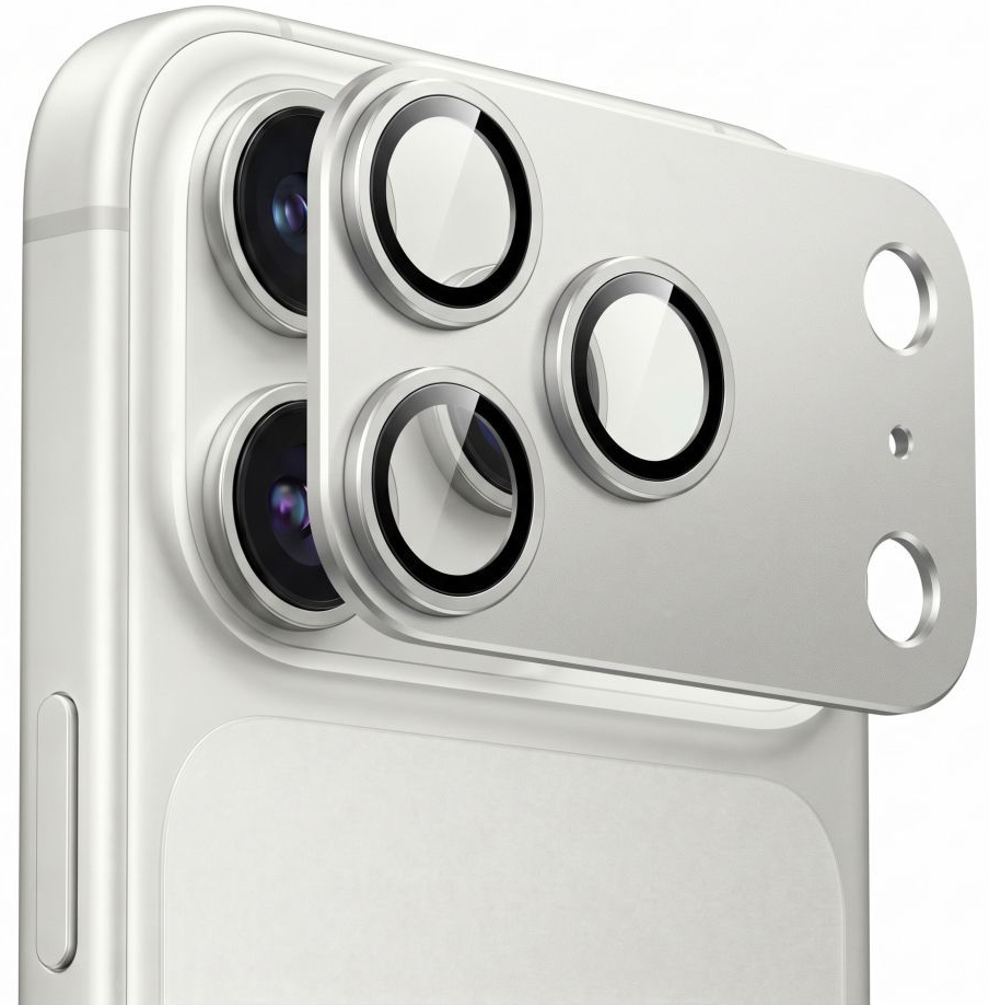 Takakameran suojakalvo Tech-Protect CamFull Fit+ Apple iPhone 18 Pro Maxille, karkaistu lasi, hopea