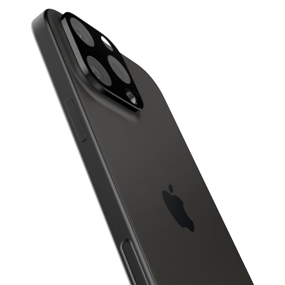 Spigen GlastR Optik -takakameran suojakalvo Apple iPhone 16 Pro Maxille, Panssarilasi, 2 kappaleen setti, Musta AGL05273