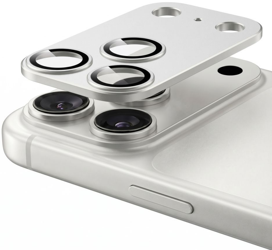 Takakameran suojakalvo Tech-Protect CamFull Fit+ Apple iPhone 18 Prolle, karkaistu lasi, hopea