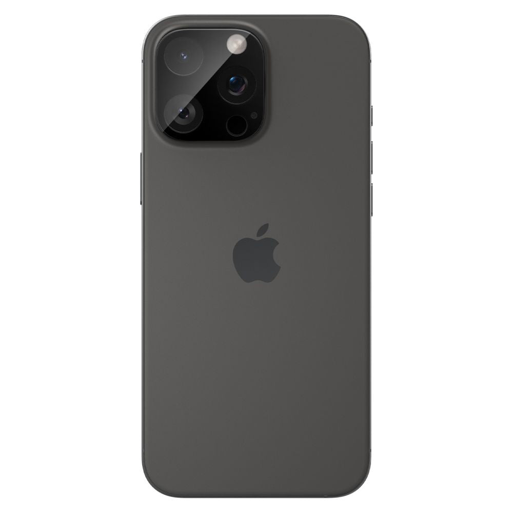 Spigen GlastR Optik -takakameran suojakalvo Apple iPhone 16 Pro Maxille, Panssarilasi, 2 kappaleen setti, Musta AGL05273