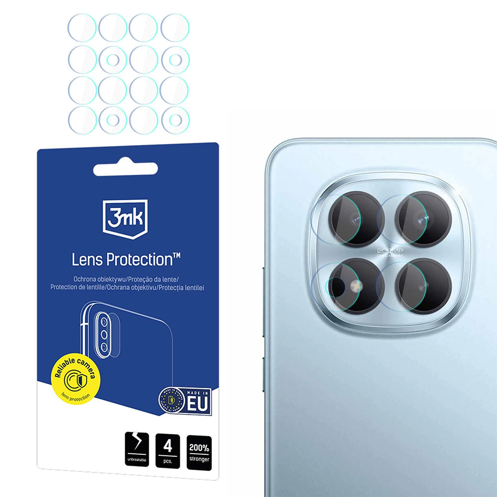 Back Camera Protection Film 3MK Protection for Xiaomi Redmi Note 15 Pro 5G, Flexible Glass, Set of 4 pieces, Transparent