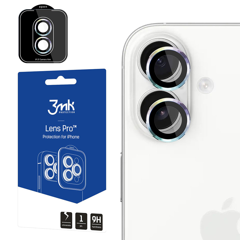 Rear Camera Protection Film 3MK Protection Pro for Apple iPhone 17, Tempered Glass, Multicolor