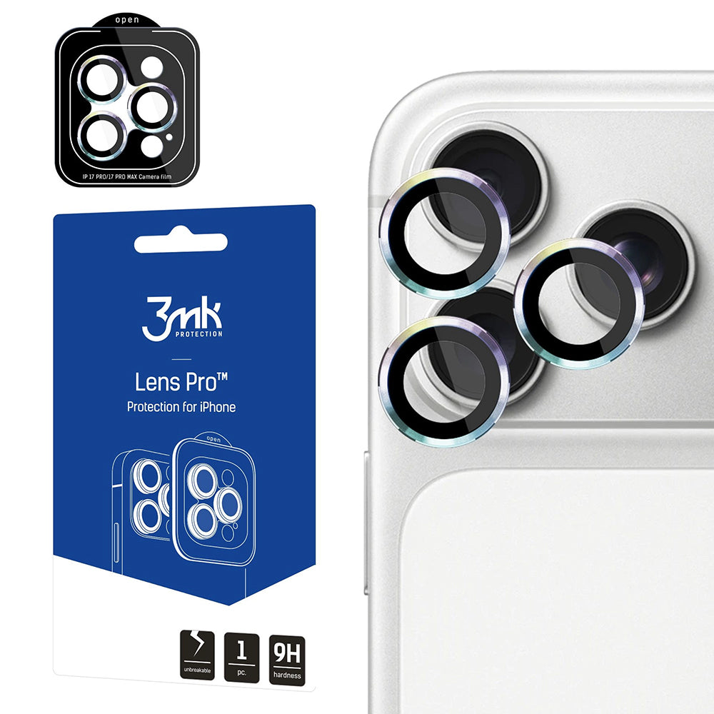 Takakameran suojakalvo 3MK Protection Pro Apple iPhone 18 Pro / 18 Pro Max -puhelimille, karkaistu lasi, monivärinen