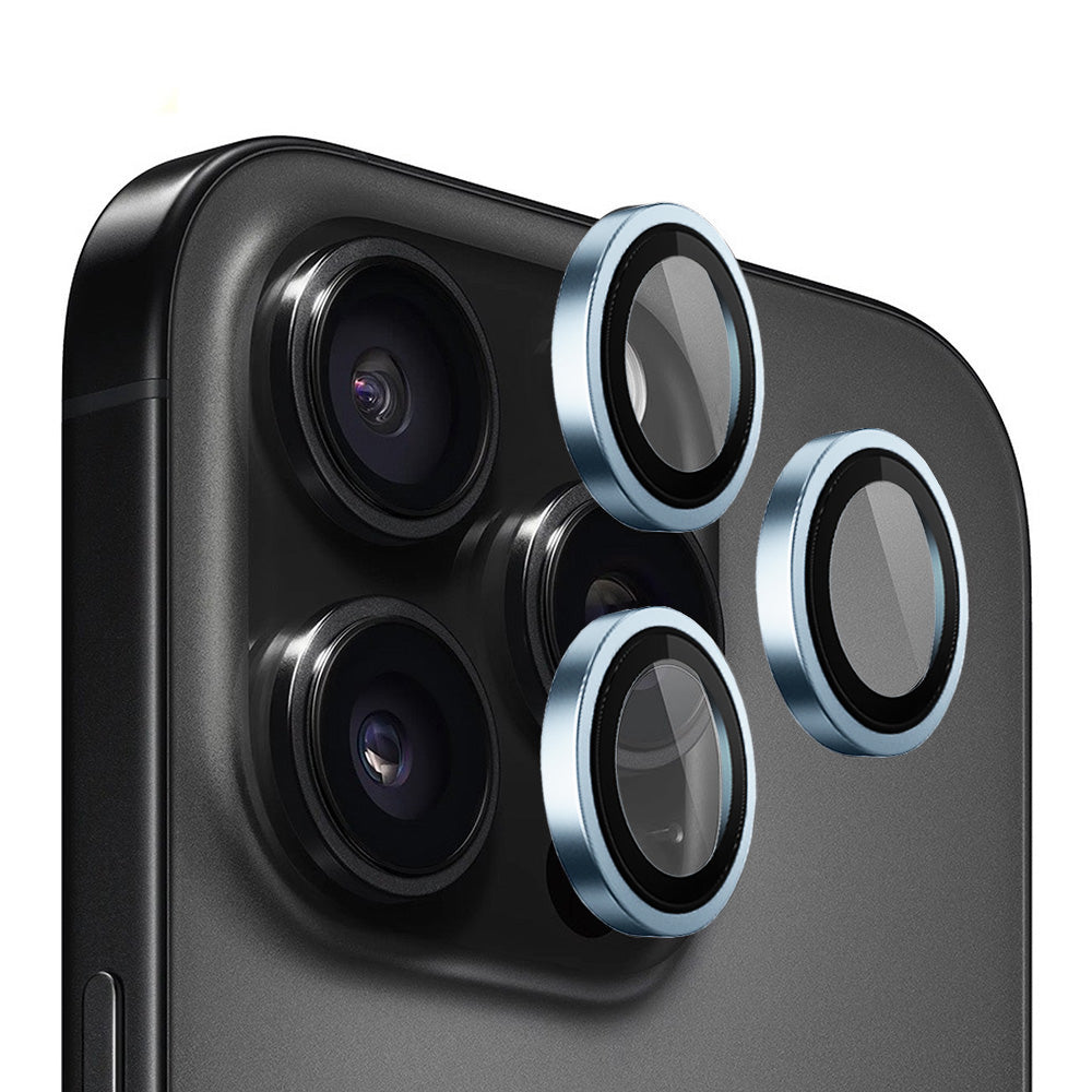 Blueo Metal Frame takakameran suojakalvo Apple iPhone 13 Pro Max / 13 Pro -puhelimelle, karkaistu lasi, sininen