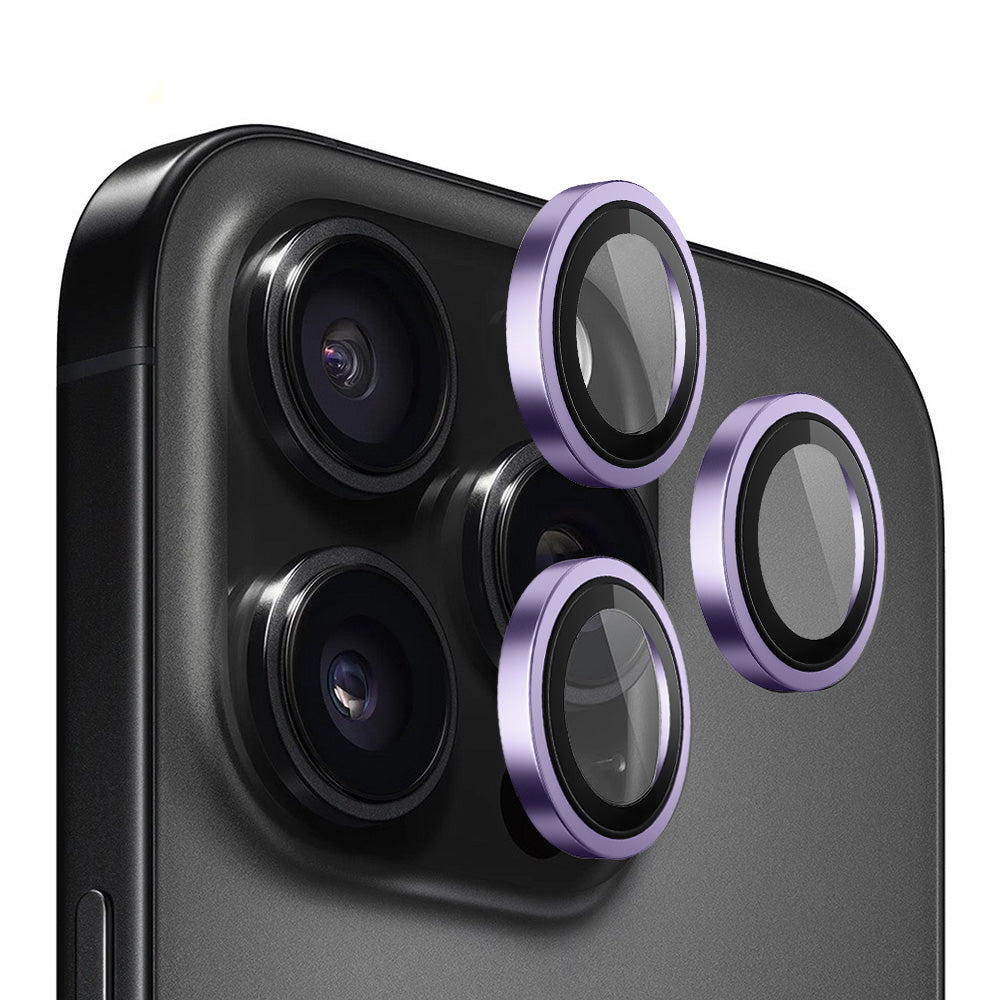Blueo Metal Frame takakameran suojakalvo Apple iPhone 14 Pro Max / 14 Pro -puhelimelle, karkaistu lasi, violetti