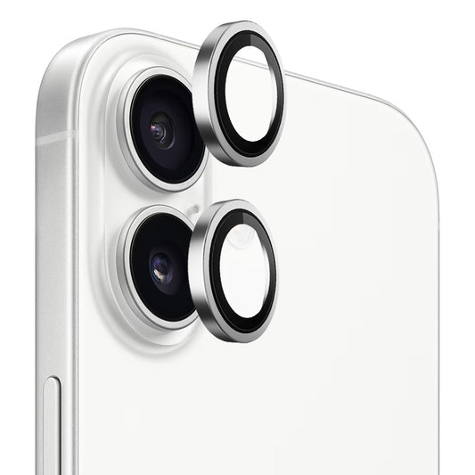 Blueo Metal Frame -takakameran suojakalvo Apple iPhone 17:lle, karkaistu lasi, hopeanvärinen