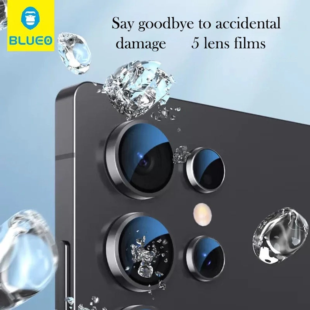 Blueo takakameran suojakalvo Samsung Galaxy Z Fold8 Ultra F976 / Z Fold7 F966 -puhelimille, karkaistu lasi, musta