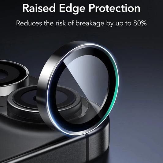 Takakameran suojakalvo ESR Armorite Apple iPhone 17 / 16 Plus / 16, Karkaistu lasi, 2 kappaleen setti, Musta