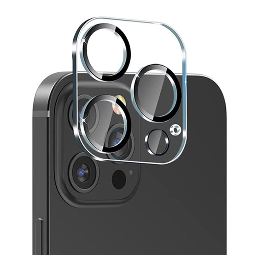 Lito S+ takakameran suojakalvo Apple iPhone 13 Pro Max / 13 Pro -puhelimelle, karkaistu lasi, musta