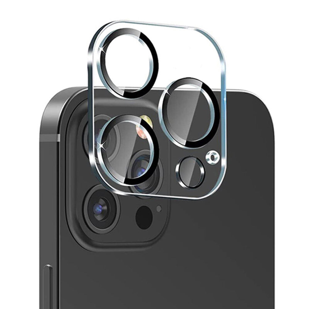 Lito S+ takakameran suojakalvo Apple iPhone 14 Pro Max / 14 Pro -puhelimelle, karkaistu lasi, musta