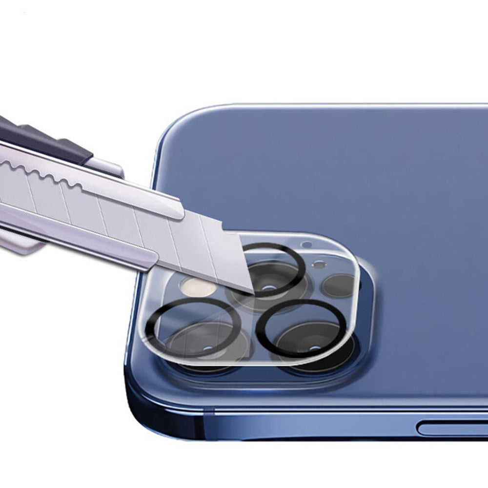 Lito S+ takakameran suojakalvo Apple iPhone 14 Pro Max / 14 Pro -puhelimelle, karkaistu lasi, musta