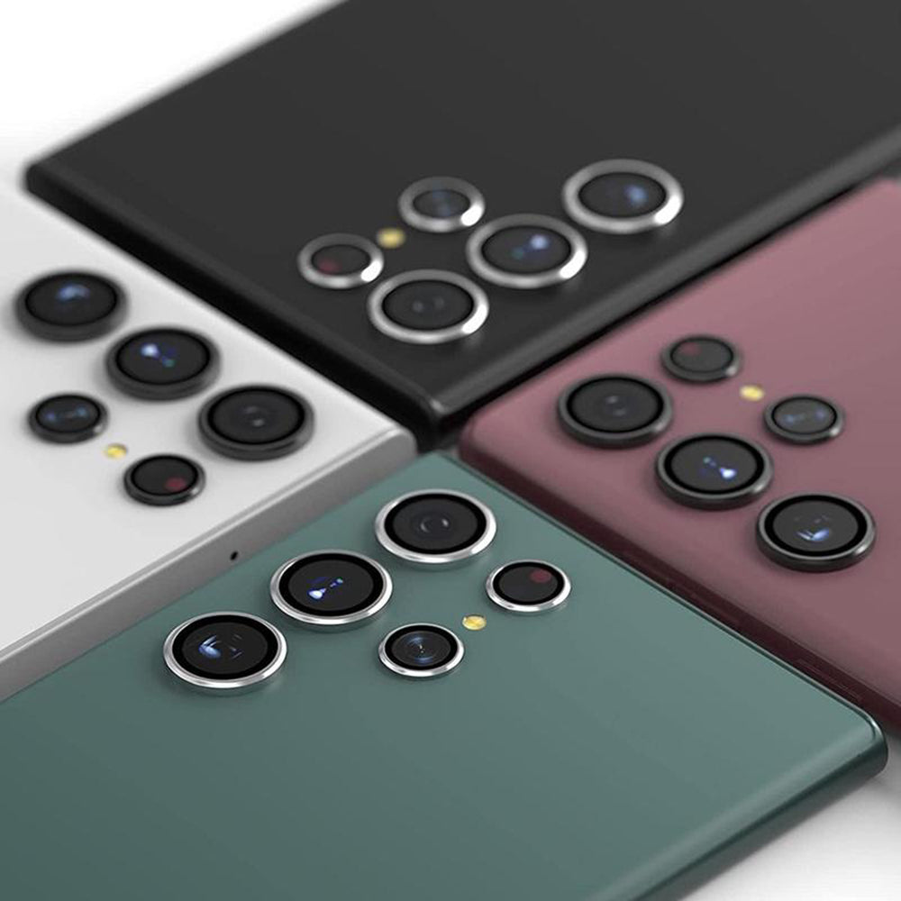 Lito S+ takakameran suojakalvo Samsung Galaxy S25 Ultra S938:lle, karkaistu lasi, musta