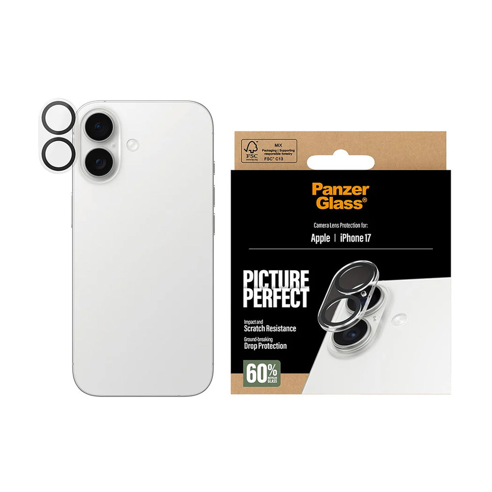PanzerGlass PicturePerfect takakameran suojakalvo Apple iPhone 17:lle, karkaistu lasi, läpinäkyvä