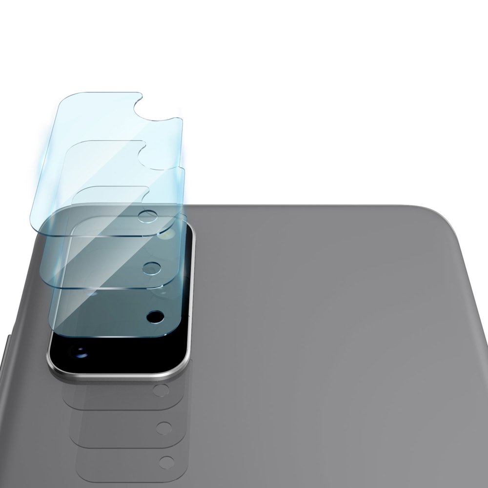 Takakameran suojakalvo Ringke IDGL Samsung Galaxy S20+ 5G G986 / S20+ G985, Karkaistu lasi, 3 kappaleen setti, Läpinäkyvä