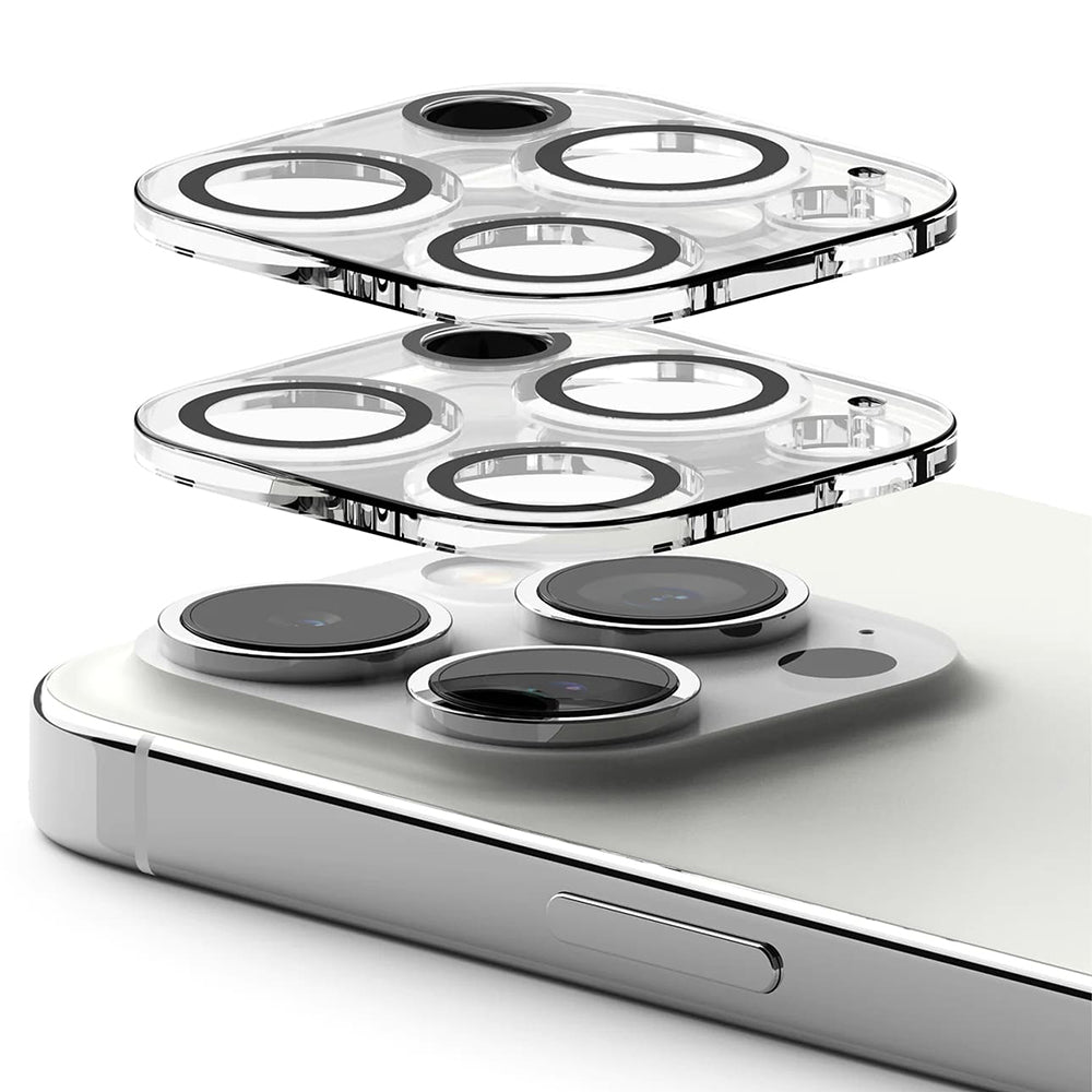 Ringke-suojakalvo Apple iPhone 15 Pro Max -puhelimen takakameralle, karkaistu lasi, 2 kappaleen setti, läpinäkyvä