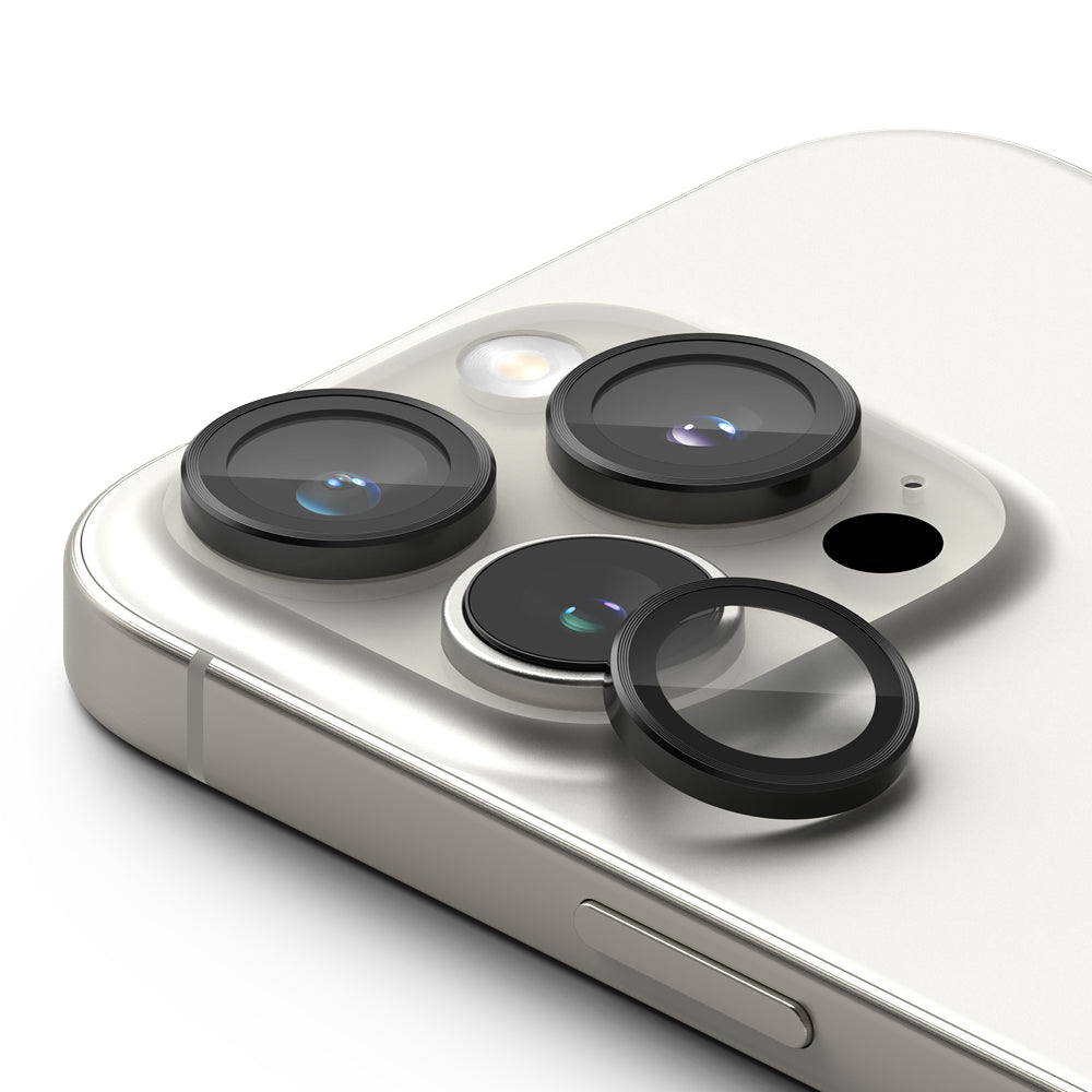 Suojakalvo Ringke takakameralle Apple iPhone 16 Pro Max / 16 Pro, Karkaistu lasi, 2 kappaleen setti, Musta