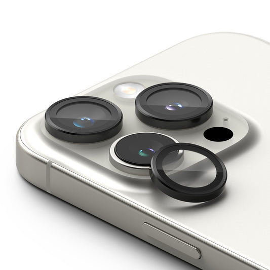 Suojakalvo Ringke takakameralle Apple iPhone 16 Pro Max / 16 Pro, Karkaistu lasi, 2 kappaleen setti, Musta