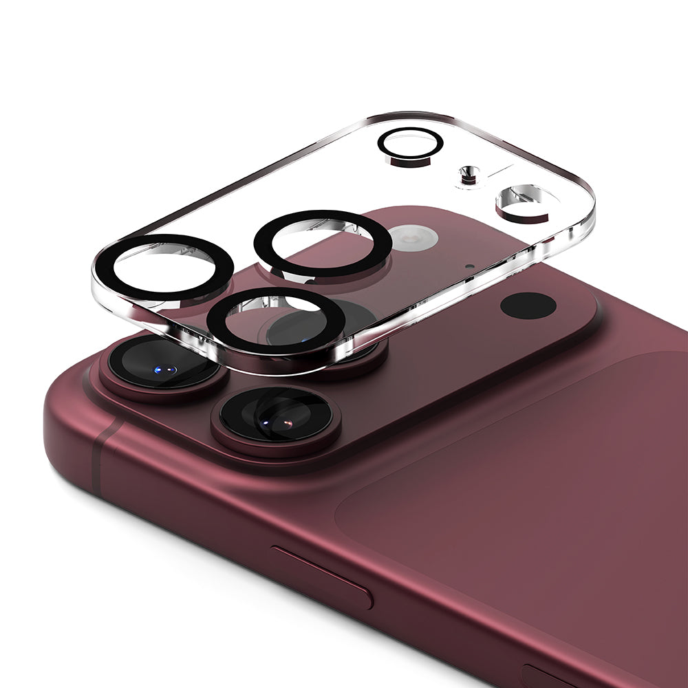 Ringke takakameran suojakalvo Apple iPhone 18 Pro Maxille, karkaistu lasi, 2 kappaleen setti, läpinäkyvä