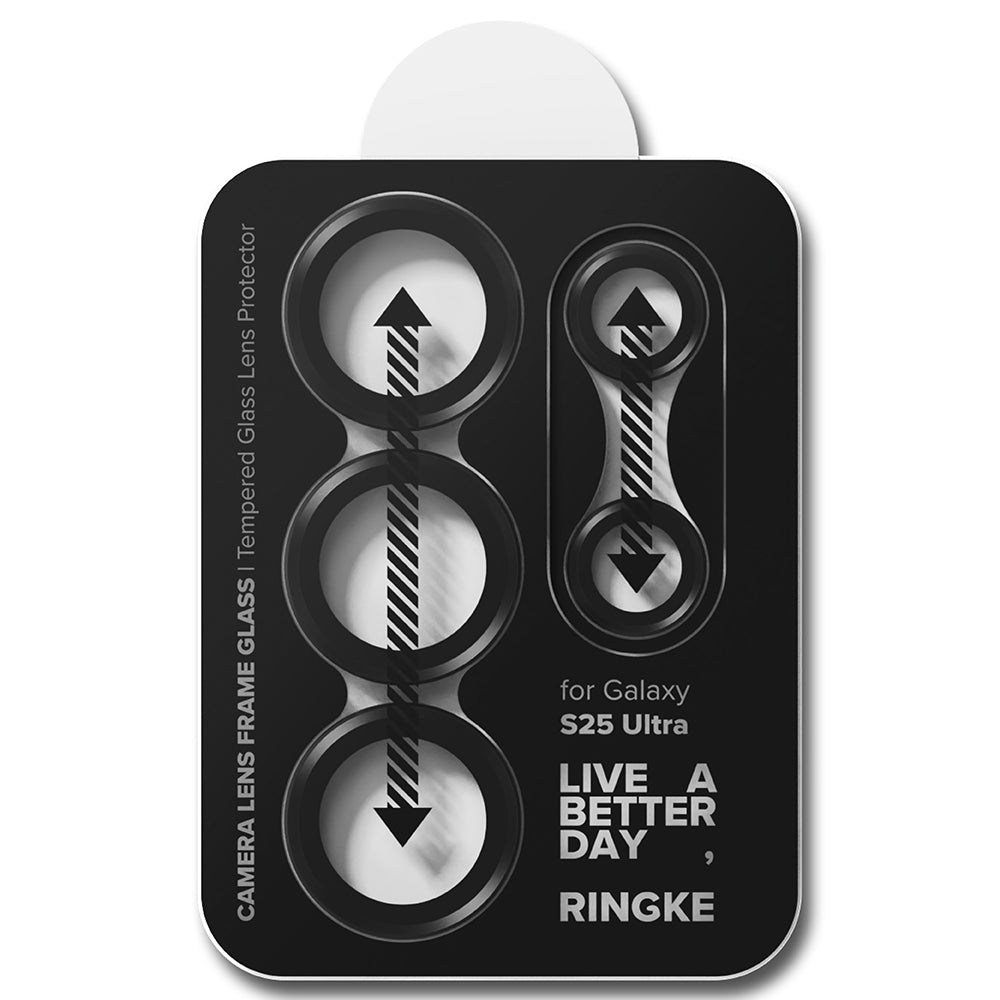 Suojakalvo Ringke takakameralle Samsung Galaxy S25 Ultra S938, karkaistu lasi, musta