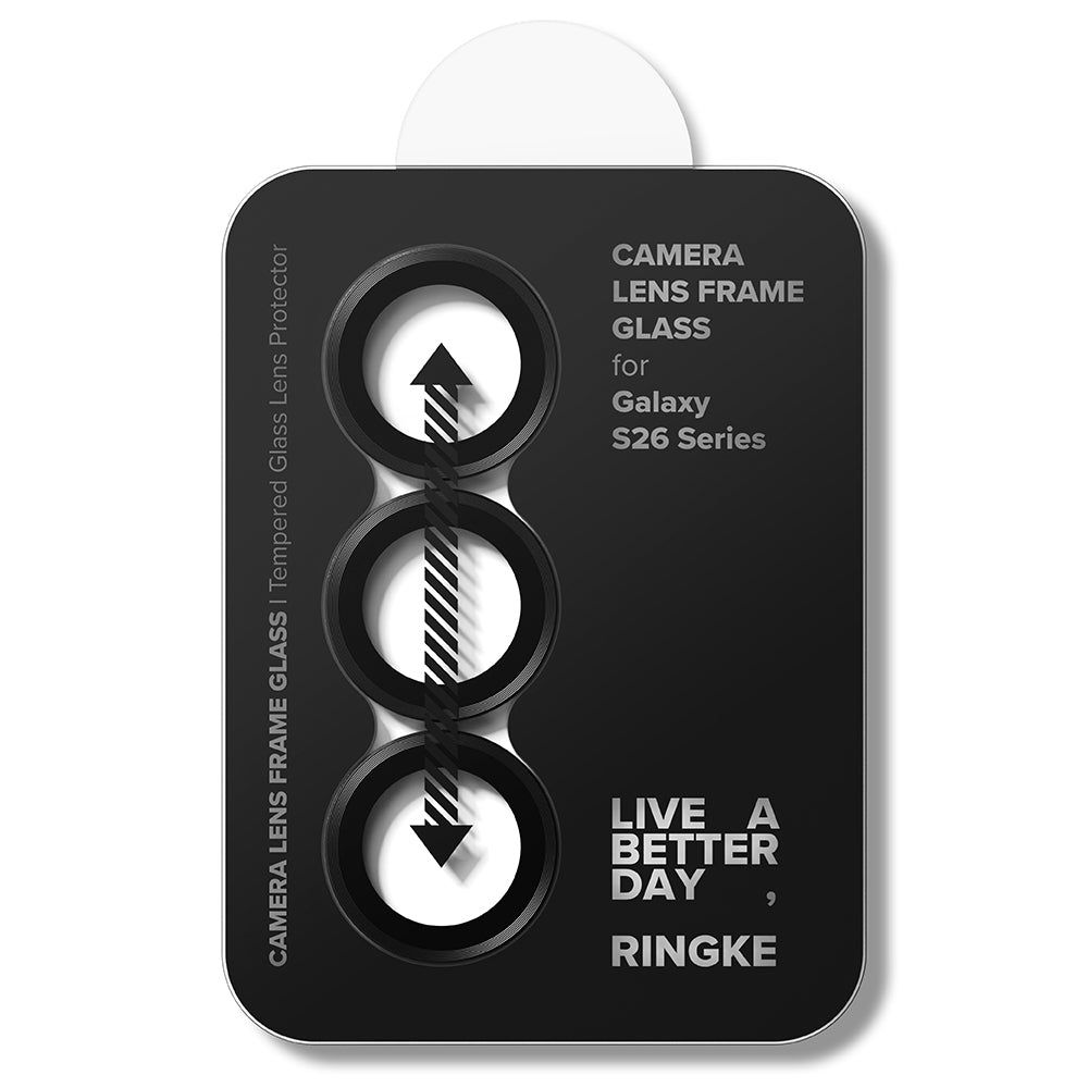 Suojakalvo Ringke takakameralle Samsung Galaxy S26 Plus S947 / S26, Karkaistu lasi, 2 kappaleen setti, Musta