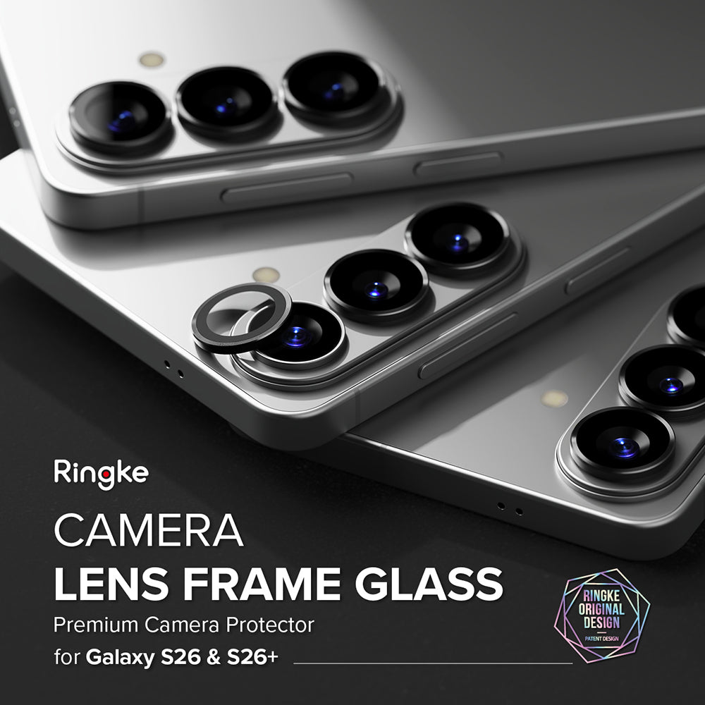 Suojakalvo Ringke takakameralle Samsung Galaxy S26 Plus S947 / S26, Karkaistu lasi, 2 kappaleen setti, Musta