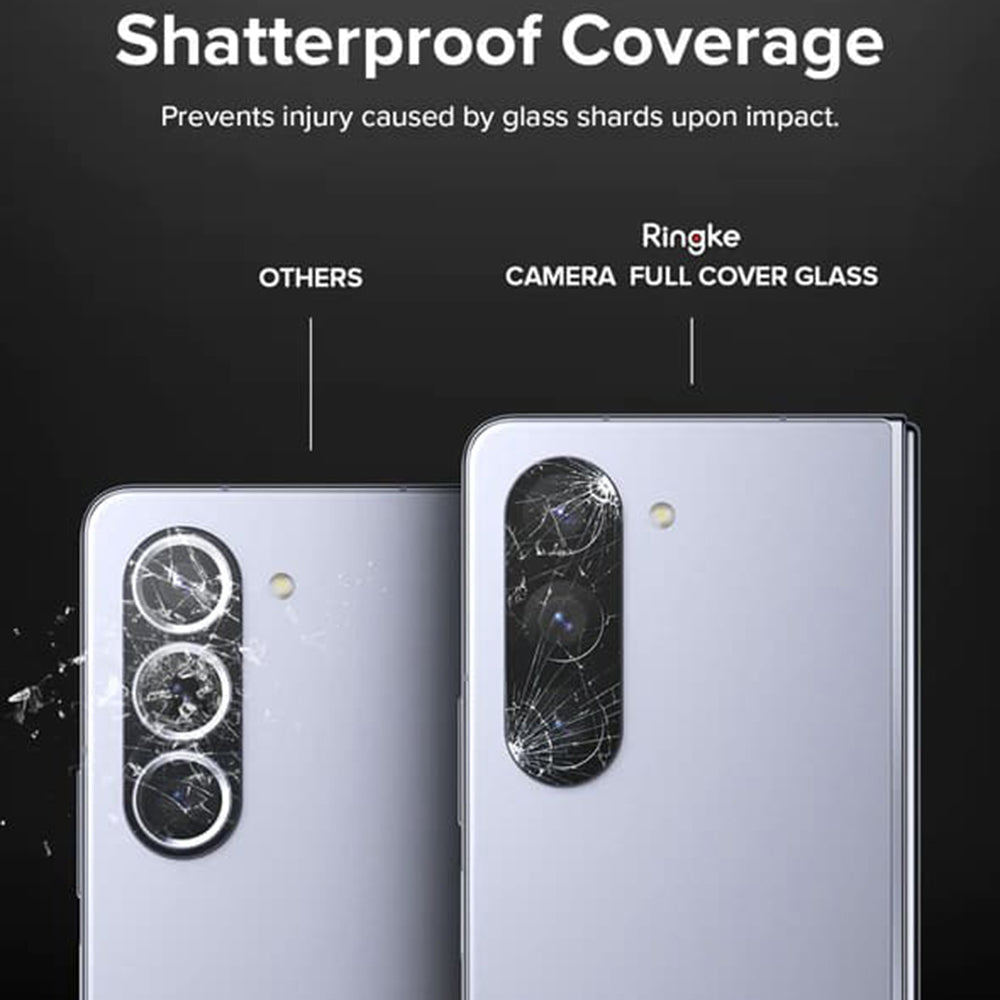 Takakameran suojakalvo Ringke Samsung Galaxy Z Fold5 F946:lle, karkaistu lasi, 2 kappaleen setti, läpinäkyvä