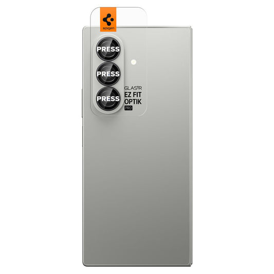 Takakameran suojakalvo Spigen GlastR EZ FIT Optik Pro HD Samsung Galaxy Z Fold7 F966:lle, Karkaistu lasi, 2 kappaleen setti, Musta AGL09581