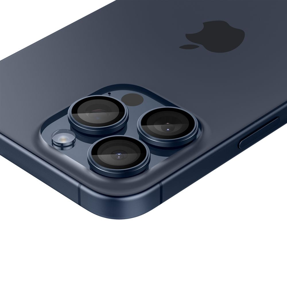 Suojakalvo Spigen GlastR EZ FIT Optik Pro Apple iPhone 16 Pro Max / 16 Pro takakameralle, Karkaistu lasi, 2 kappaleen setti, Sininen