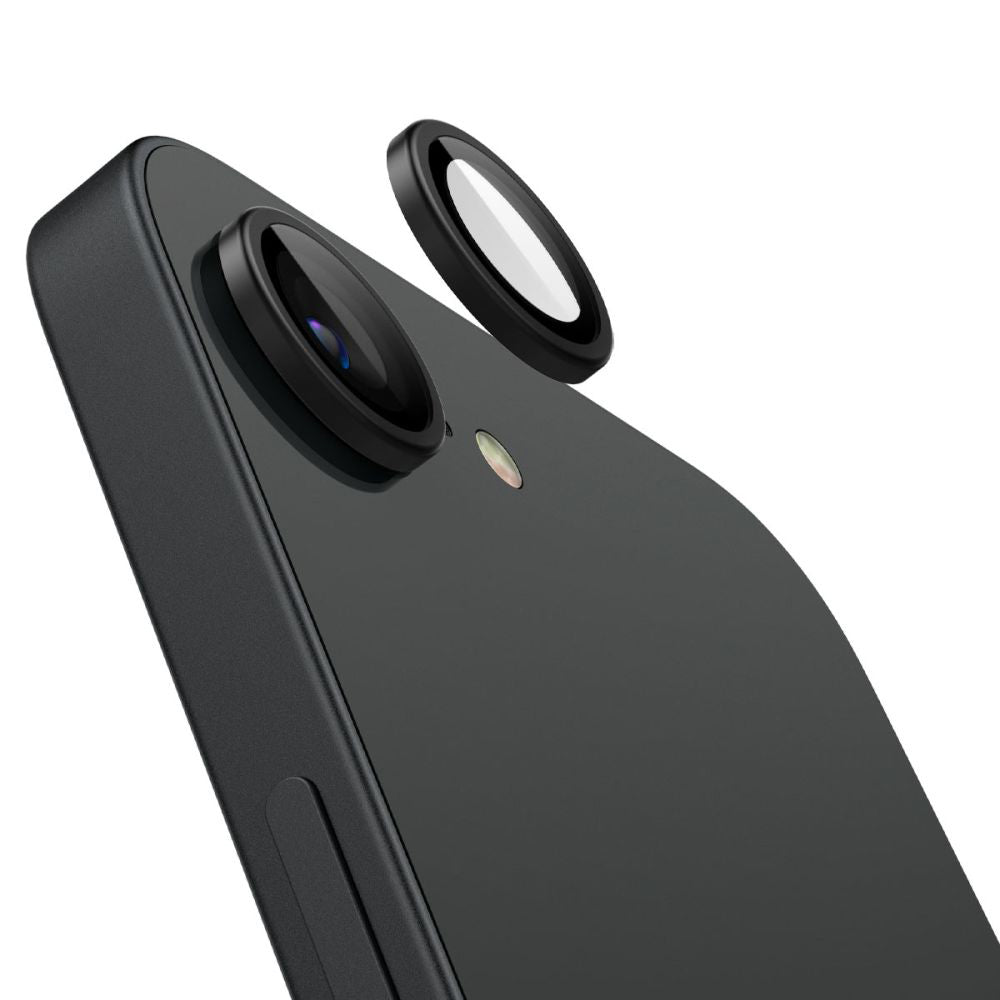 Takakameran suojakalvo Spigen GlastR EZ FIT Optik Pro Apple iPhone 17e / 16e, Panssarilasi, 2 kappaleen setti, Musta AGL09279